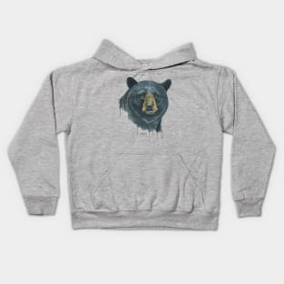 Black Bear Portrait Kids Hoodie